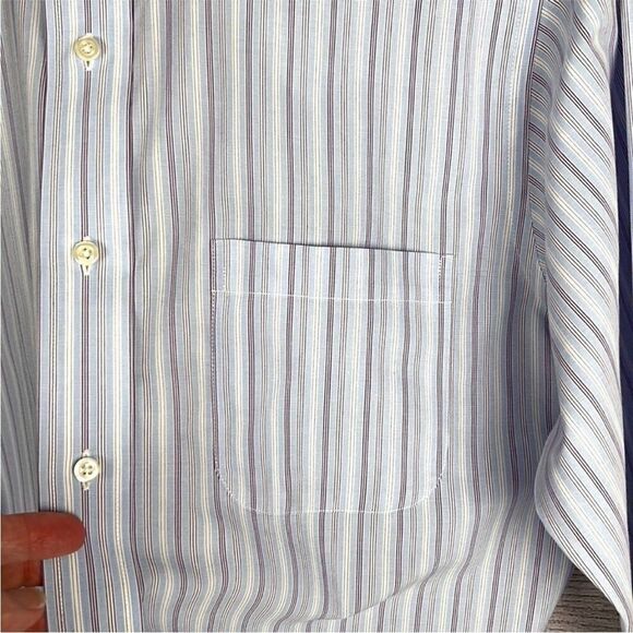 Brooks Brothers Cotton Striped Classic Fit Button Up Shirt Neck 15 1/2 - 33 - Picture 6 of 9